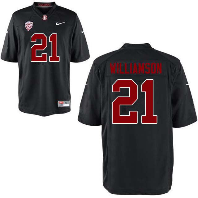 Men #21 Kendall Williamson Stanford Cardinal College Football Jerseys Sale-Black